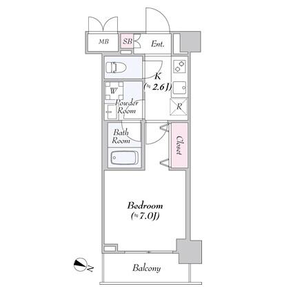 ALTERNA護国寺 409号室 間取り図