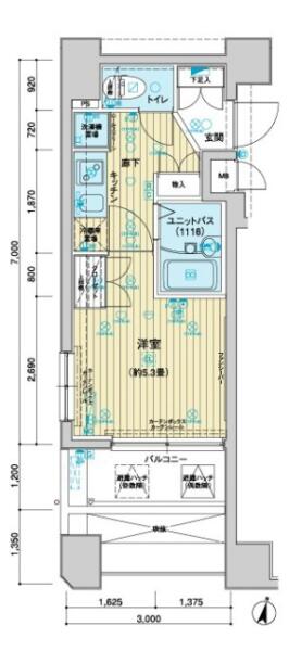メインステージ飯田橋間取り図