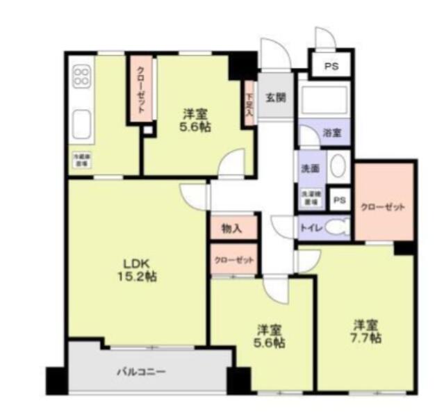 マルベリー小石川 302号室 間取り図