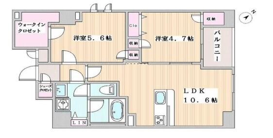 リヴシティ文京春日 901号室 間取り図