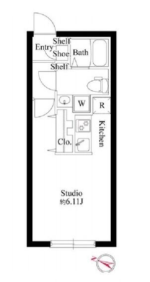 PASEO文京茗荷谷 205号室 間取り図