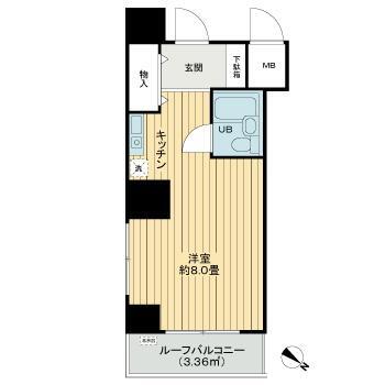 ライオンズマンション文京根津 404号室 間取り図