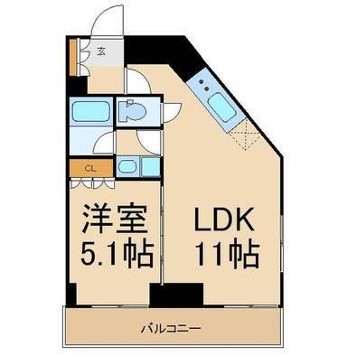 プラウドフラット小石川 1003号室 間取り図