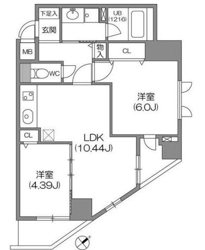ジョイシティ小石川 603号室 間取り図