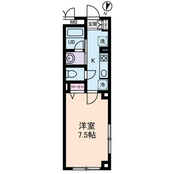 コーポTO 201号室 間取り図