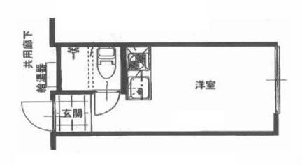 本郷菊坂館 201号室 間取り図