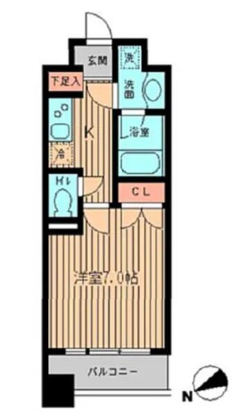 KDXレジデンス神楽坂 704号室 間取り図