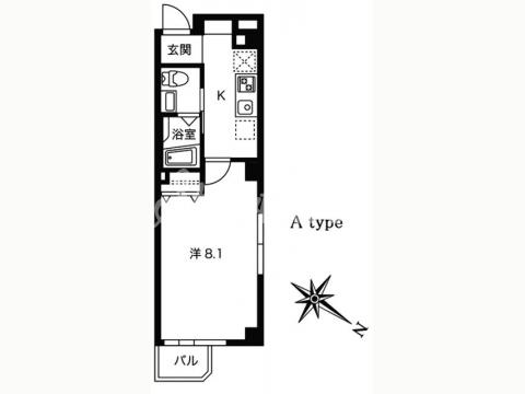 小石川テラス 201号室 間取り図