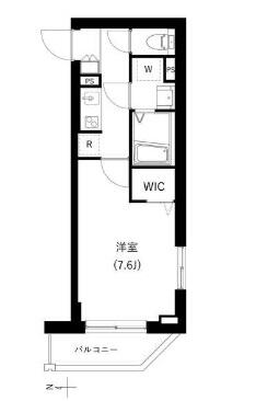 CREVANCE神楽坂（クレヴァンス神楽坂） 201号室 間取り図