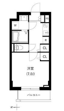 CREVANCE神楽坂（クレヴァンス神楽坂） 203号室 間取り図