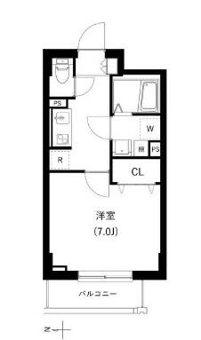 CREVANCE神楽坂（クレヴァンス神楽坂） 302号室 間取り図