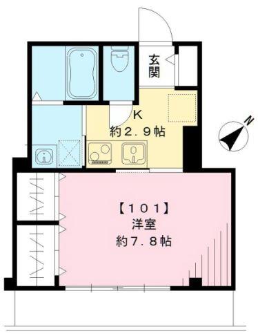 レイレ ラヴィ 101号室 間取り図