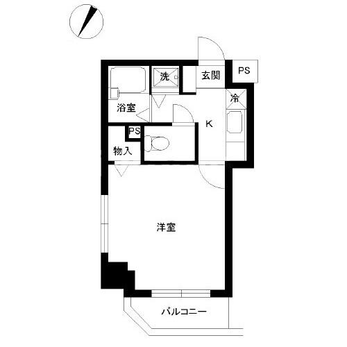 スカイコート神楽坂壱番館 1106号室 間取り図