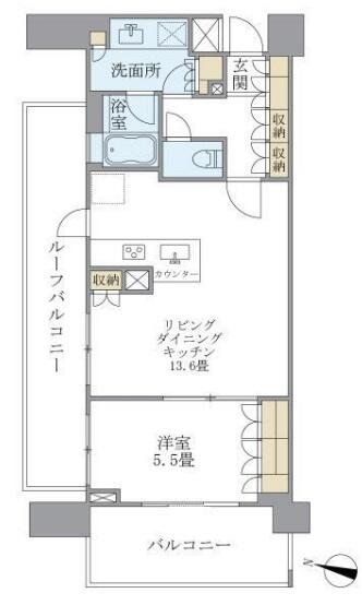 Brillia神楽坂id 501号室 間取り図