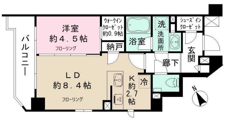 シティテラス文京小石川 103号室 間取り図