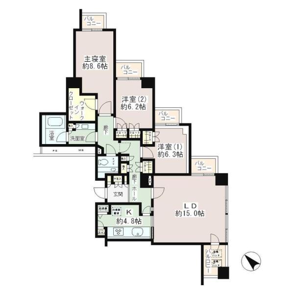 小石川パークタワー間取り図