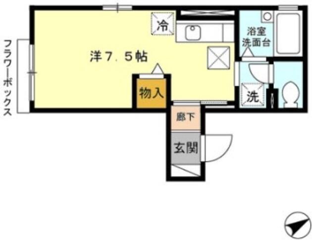 アベニュー本駒込 102号室 間取り図