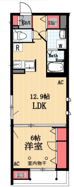 メゾンドプリュニエ A301号室 間取り図