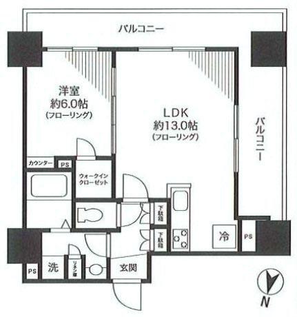 スカイコートパレス東大前 802号室 間取り図