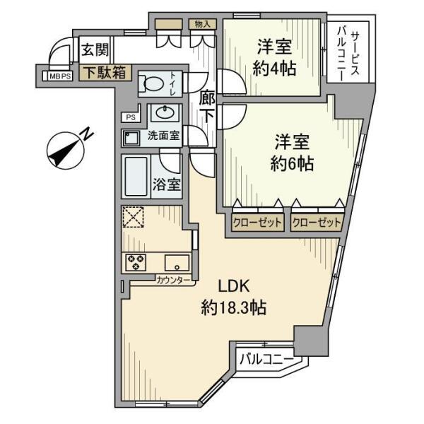 カテリーナ文京千駄木間取り図