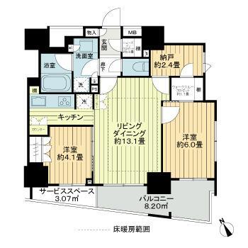 ザ・パークハウス小石川春日間取り図