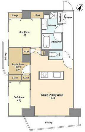 ルミーク文京千石 203号室 間取り図