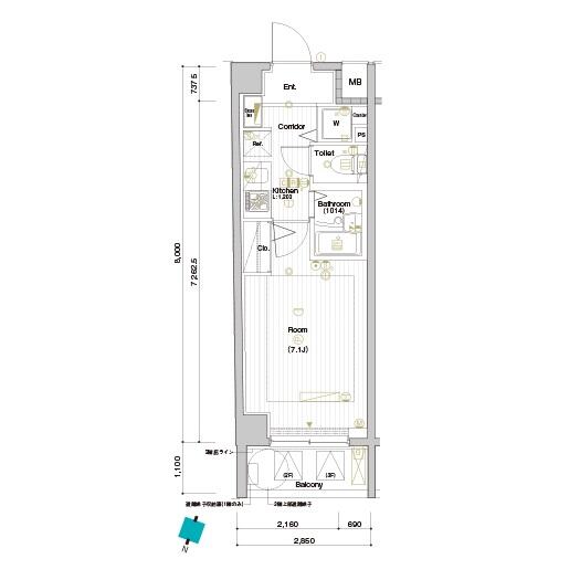 シーネクス本駒込 306号室 間取り図