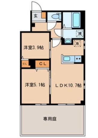 瑞雪館 101号室 間取り図