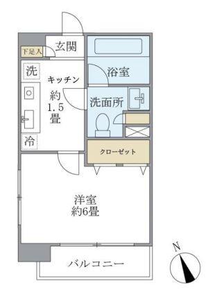 エコロジー白山レジデンス 201号室 間取り図