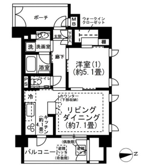 プレミスト神楽坂間取り図