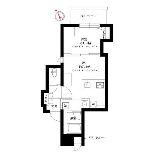 ラ・ペルラ文京小石川間取り図