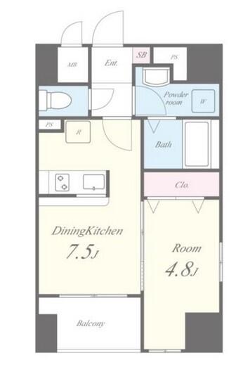 ペイサージュ文京　～PAYSAGE BUNKYO～ 604号室 間取り図