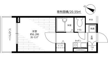 菱和パレス護国寺 302号室 間取り図