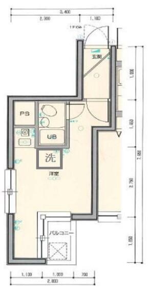 クレッセント小石川植物園 306号室 間取り図