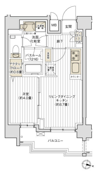 デュオヴェール飯田橋間取り図
