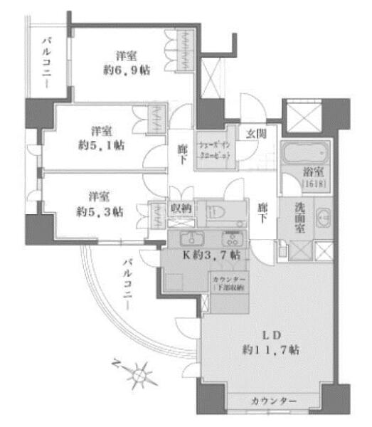 アトラスヒルズ文京白山間取り図