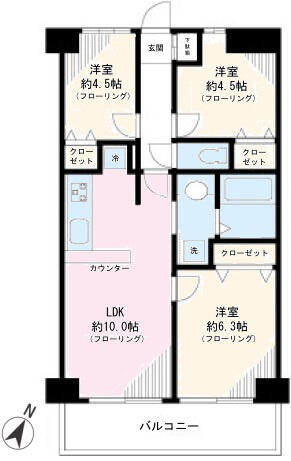 WEST WOOD MANSION間取り図