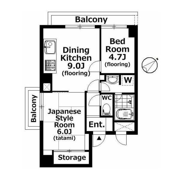 朝日根津八重垣マンション間取り図