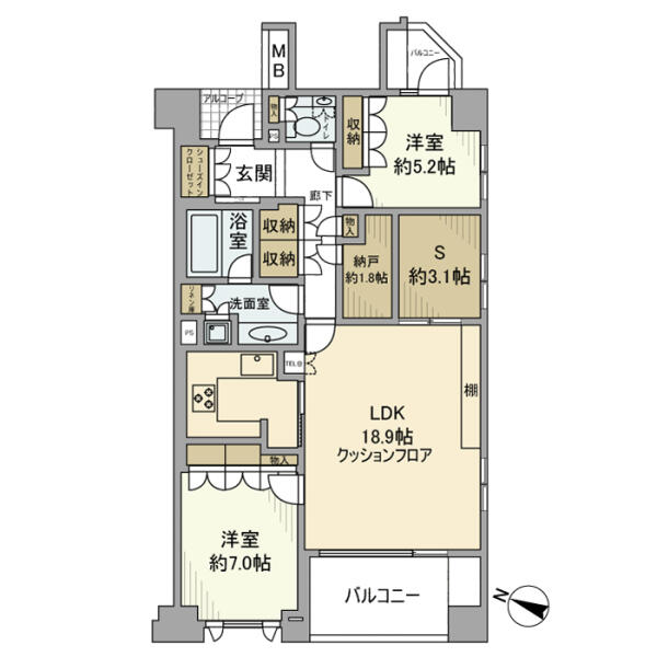 藤和目白坂ホームズ間取り図