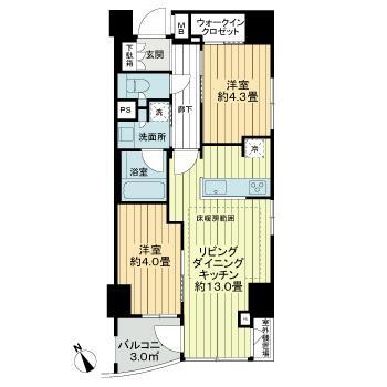 イクシア文京千駄木間取り図