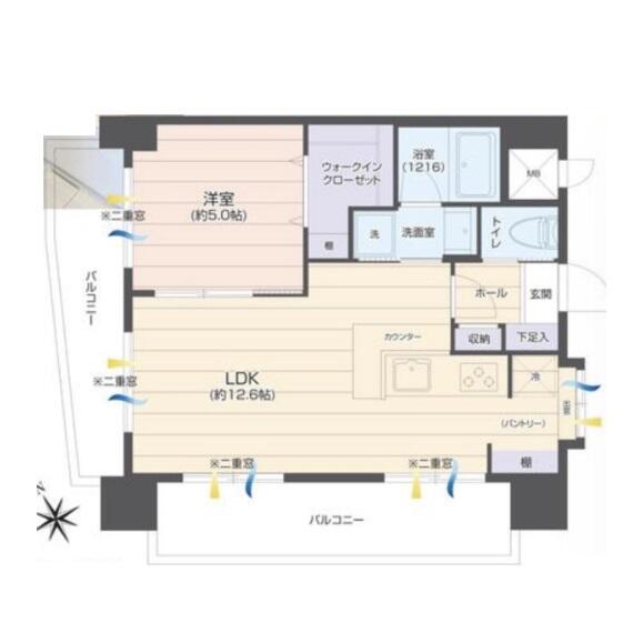 モナークマンション後楽園間取り図