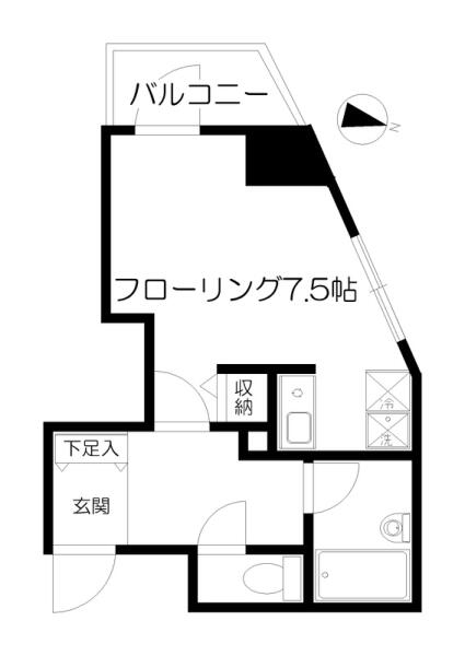 メインステージ本駒込駅前間取り図