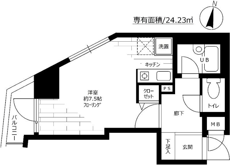 メインステージ本駒込駅前 1002号室 間取り図