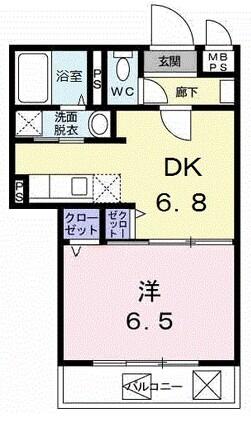 エバーグリーンアベニュー 102号室 間取り図