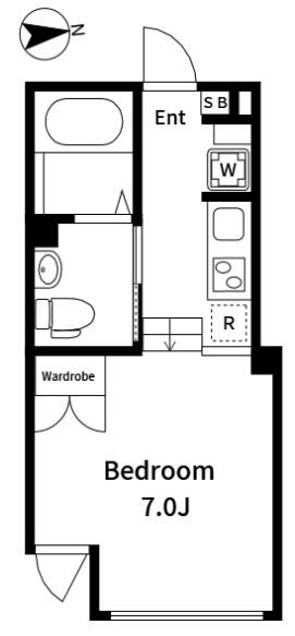 アレーロ湯島ノース 102号室 間取り図