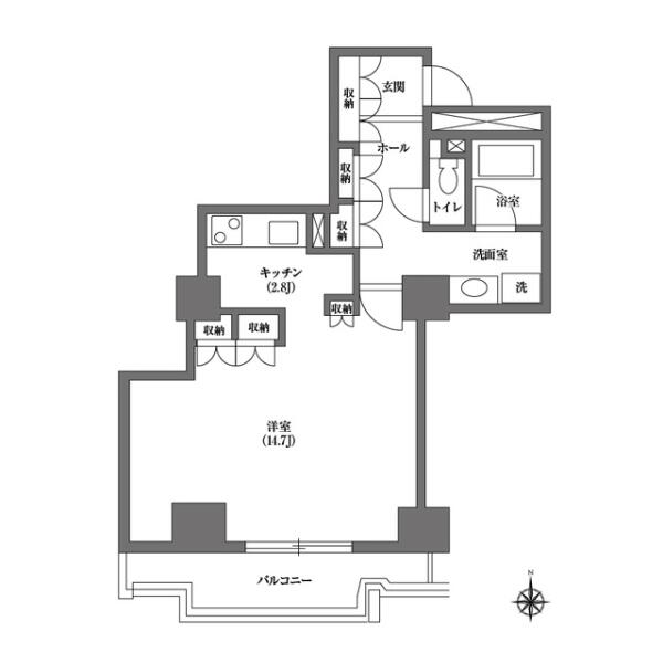 文京グリーンコートビュータワー本駒込B棟間取り図