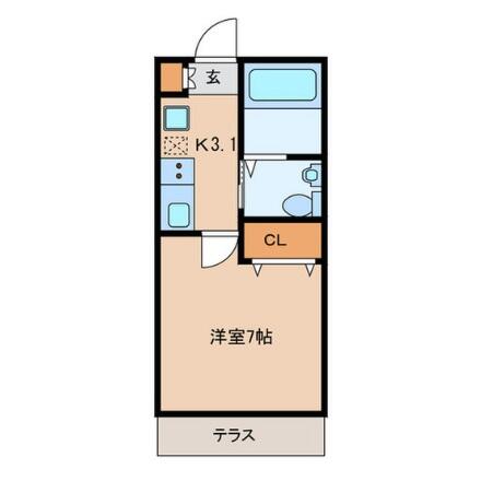 ヒルズ野見山 101号室 間取り図