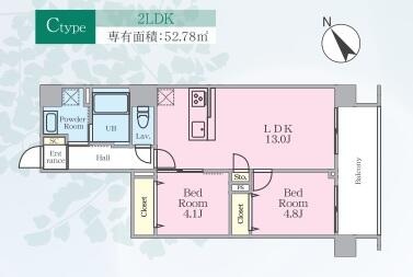 春日テラス 204号室 間取り図