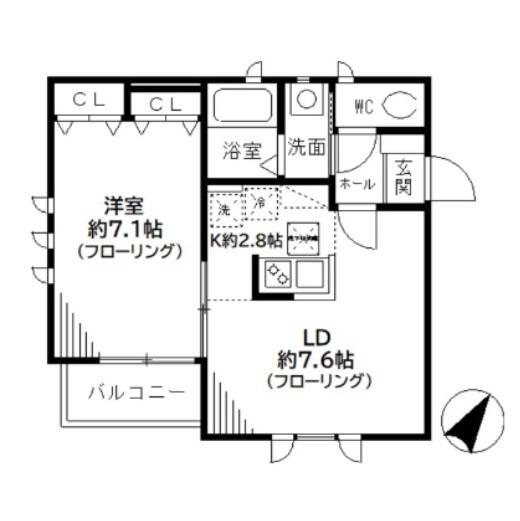 ドルフベルク大塚 202号室 間取り図