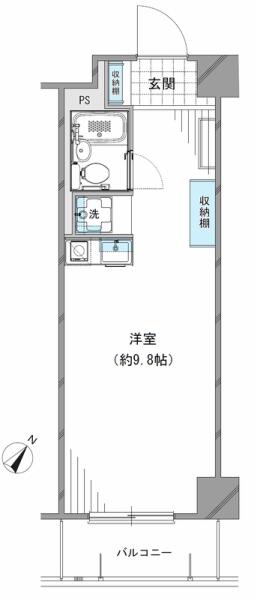 エストレーヴ文京神楽坂 305号室 間取り図
